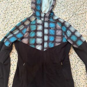 Nike Black and Blue Running Windbreaker